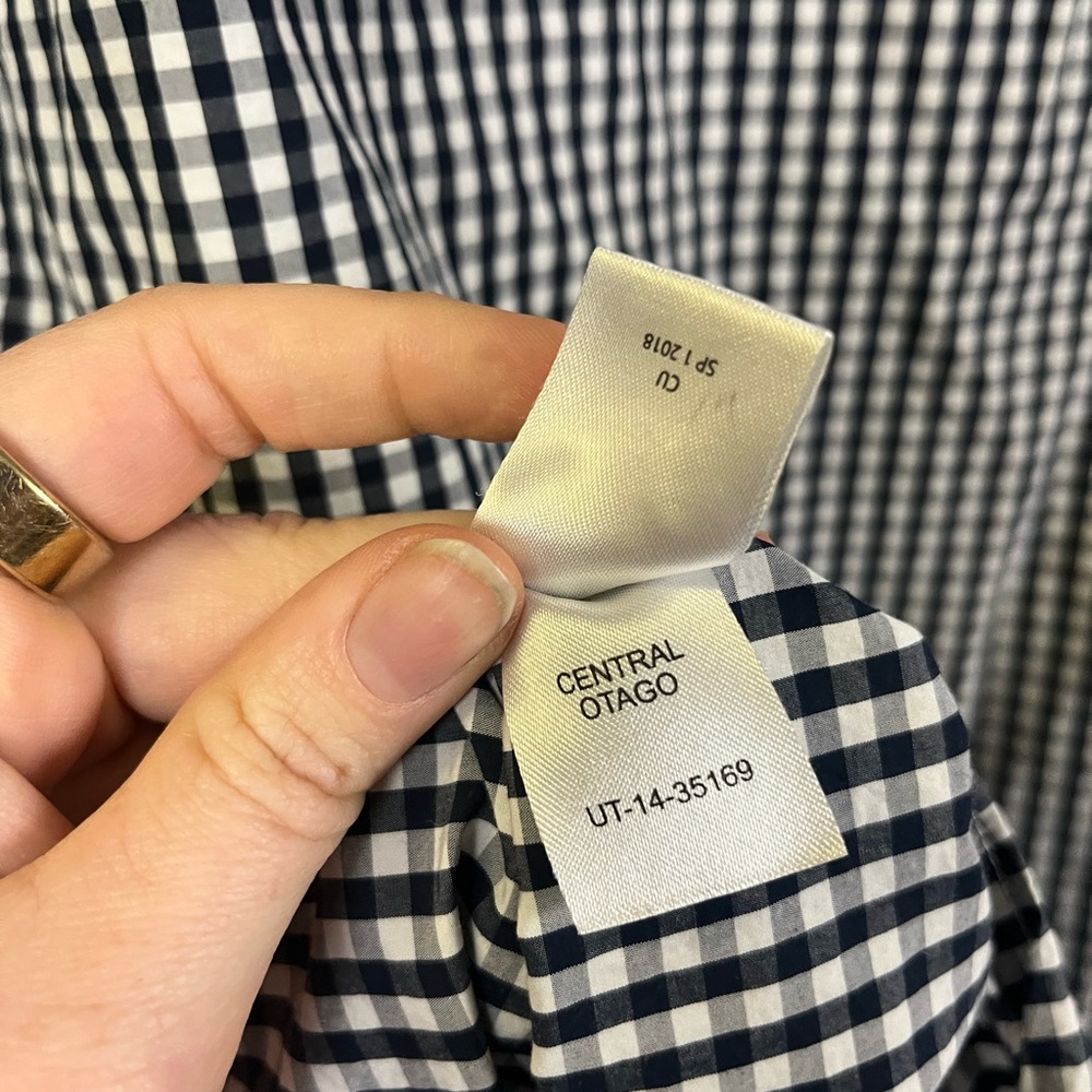 UNTUCKit‎ Men's Central Otago Checked Blue White Button Down Shirt- Size Large - Picture 6 of 7